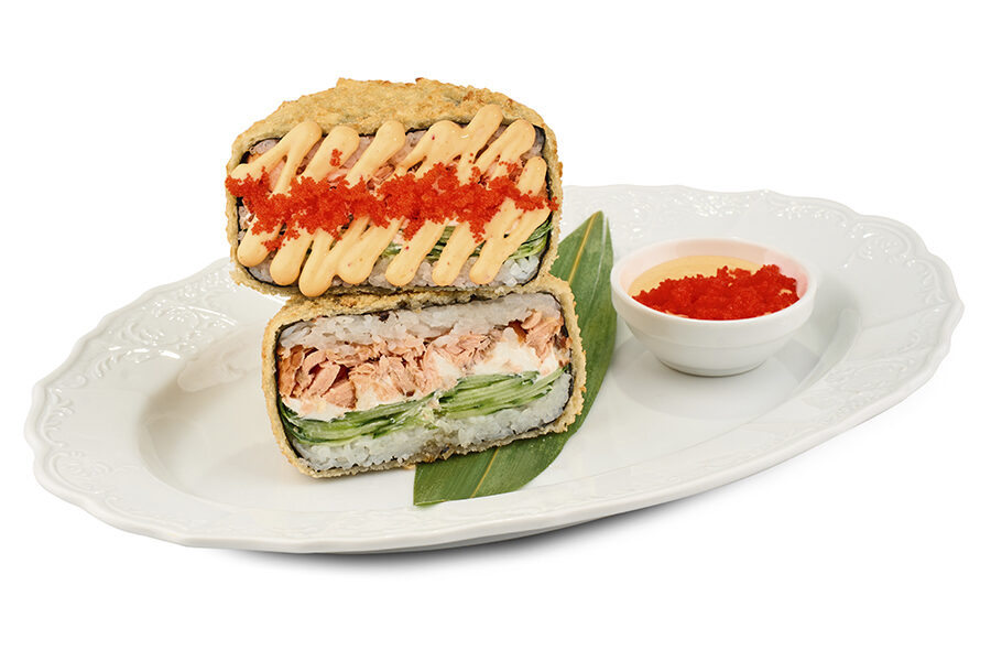 Суши бургер запечённый лосось заказать 