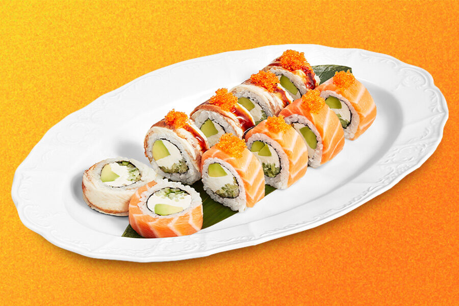 Ролл Филадельфия микс угорь-лосось Харьков