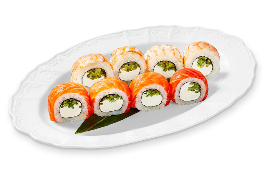 Ролл Филадельфия лосось-креветки доставка