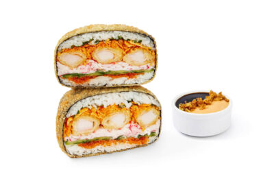 Біг суші бургер з креветкою — 2 шт.